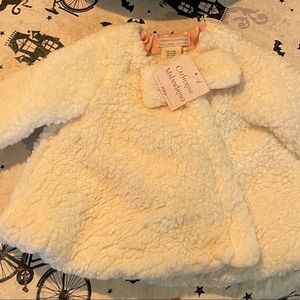 Two piece Baby girl 3-6 month faux fur coat and vest